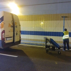 Kompletní mytí vnitřních ploch tunelů Blanka 